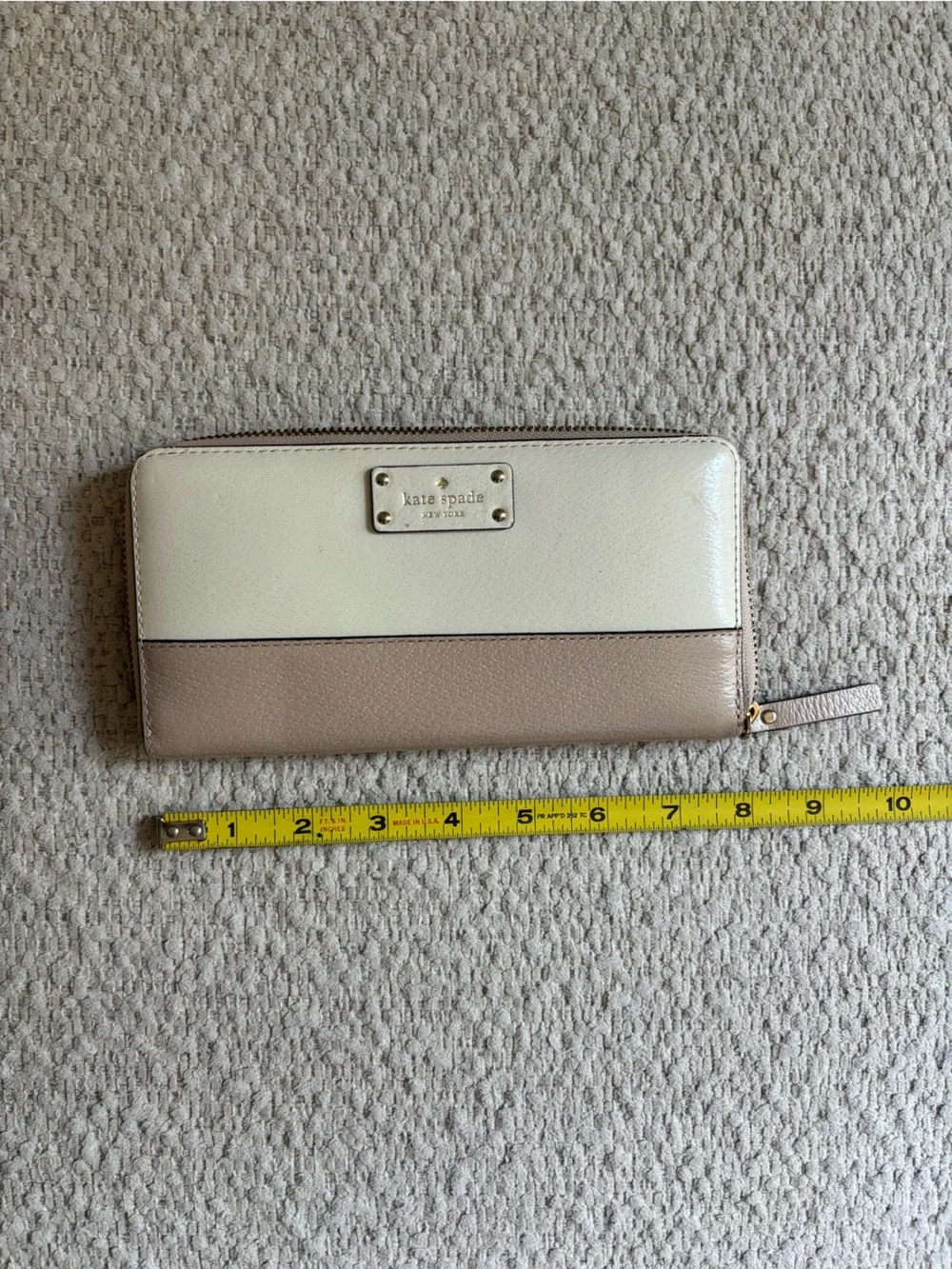 kate spade Two-Tone Dome Satchel & Zip Wallet - White & Taupe